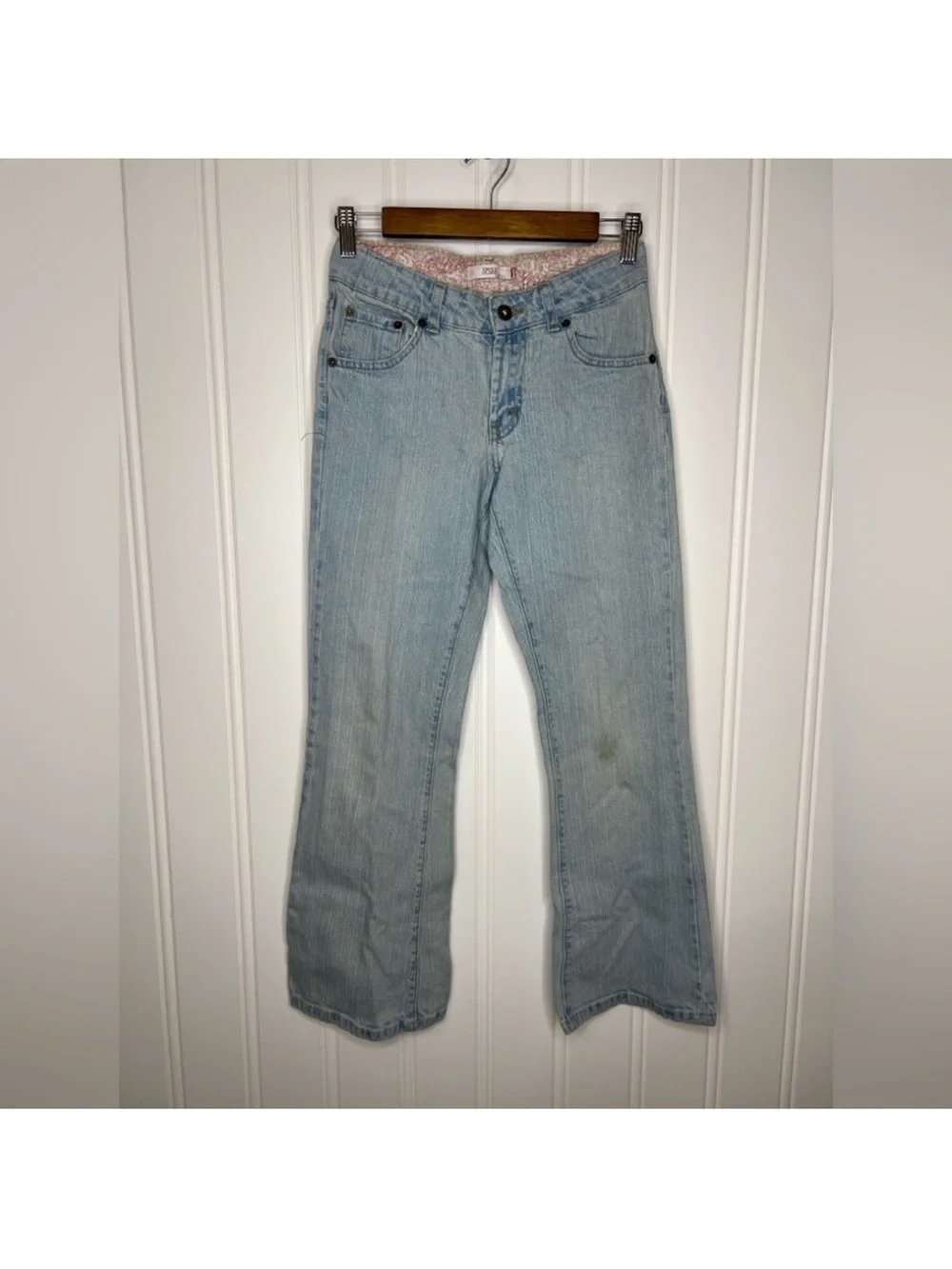 Levi’s Stretch Flare girls Jeans Size 14 Light Wash Low Rise Y2K